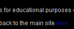 I added a link to the Main Site in the footer of all pages.